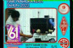 SSTV image received by YC3GHN